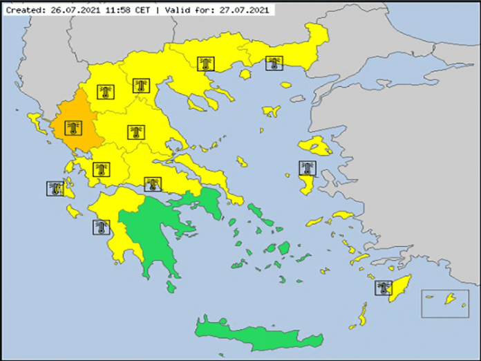Πολύ υψηλές θερμοκρασίες στην Περιφέρεια Πελοποννήσου μέχρι την ερχόμενη εβδομάδα