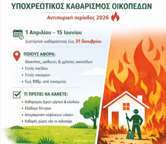 Δήμος Γορτυνίας: Υποχρεωτικός καθαρισμός οικοπέδων και ακάλυπτων χώρων